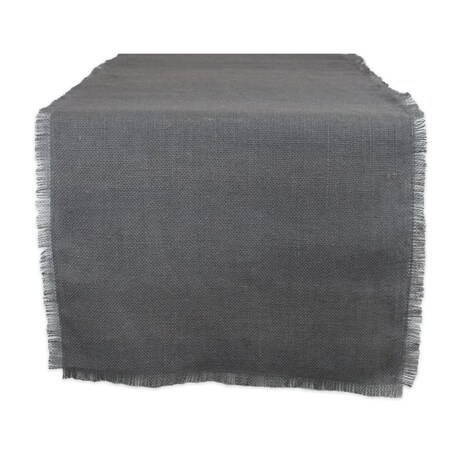 Fastfood 15 x 48 in. Gray Jute Table Runner FA1540294